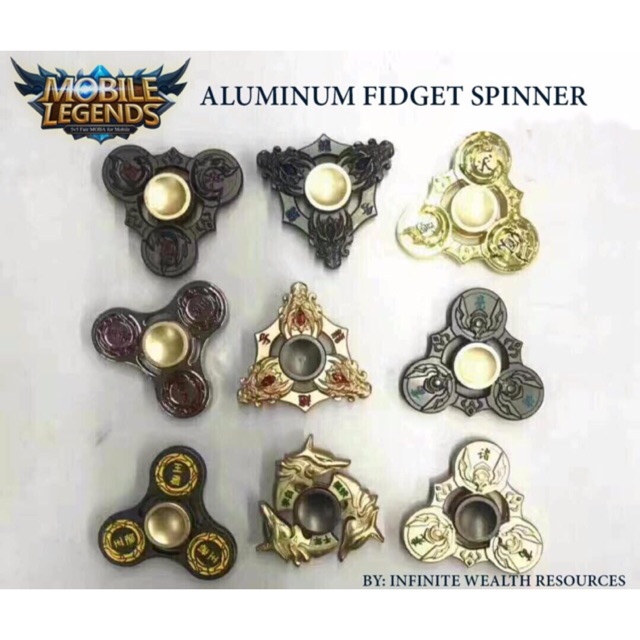 ตํานานมือถือ 王者 Tri-Spinner Fidget รูปแบบ Hand Spinner โลหะ Fidget Spinner