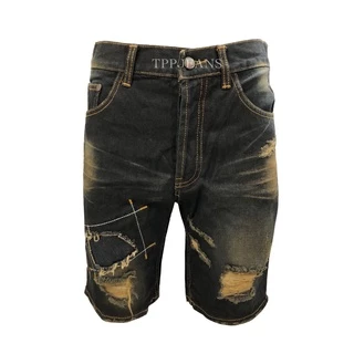 JEANSEXPRESS NB Shorts men Denim กางเกงขาสั้นยีนส์ชายฟอกสนิม ผ้าไม่ยืด งานขาดปะเซอร์สวย เป้ากระดุม Size 28-38