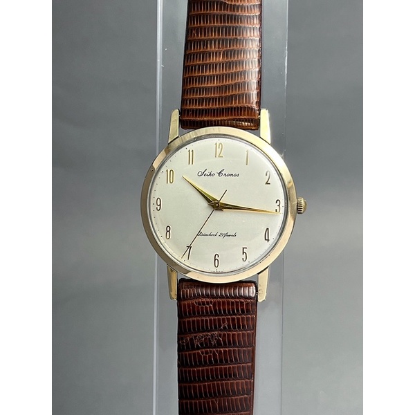 นาฬิกาเก่า นาฬิกาไขลาน นาฬิกาข้อมือโบราณไซโก้ Vintage Seiko Cronos หน้าปัดหายาก
