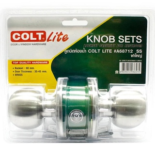 ลูกบิดห้องน้ำ COLT LITE #A68712 ผลิตจากสเตนเลส 304 แข็งแรง ทนทานต่อการกัดกร่อน BATHROOM KNOB COLT 6302-A STAINLESS STEEL