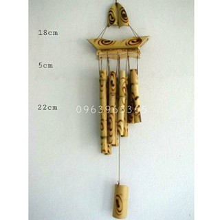 กระดิ่งลม ไม้ไผ่ หัวเรือ ขนาดอยู่ในรูป 8 แท่ง 2 แถว เสียงเพร…