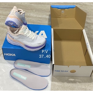 Hoka รองเท้าผ้าใบผูกเชือกพร้อมกล่อง