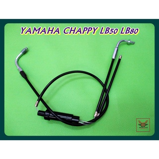 YAMAHA CHAPPY LB50 LB80 THROTTLE CABLE (L. 85 cm.) "HIGH QUALITY" //  สายเร่ง (ความยาว 85 ซม.) สีดำ สินค้าคุณภาพดี