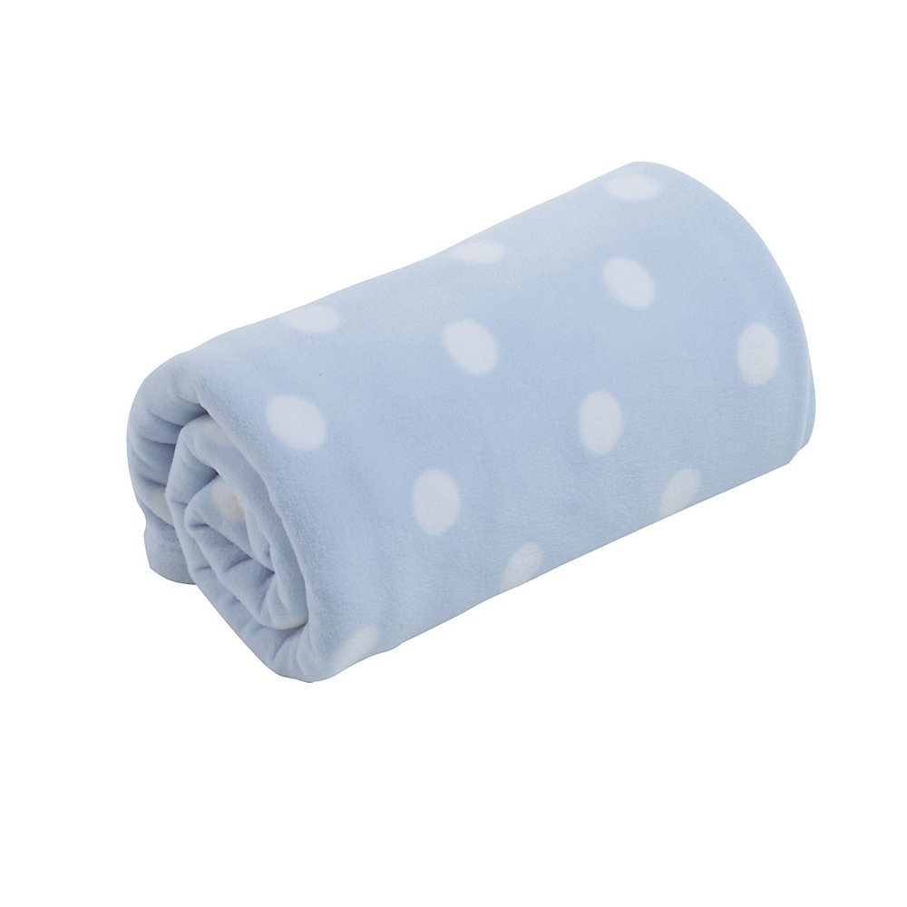 mothercare cot or cot bed fleece blanket blue X3701 ผ้าห่มเด็ก ผ้า