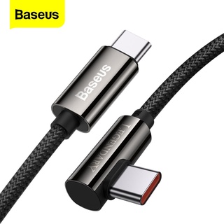 Baseus สายเคเบิ้ลชาร์จเร็ว 100W Usb Type C Type C สําหรับ Xiaomi Mi 10 Pro Samsung S20 Macbook Ipad