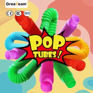 6PCS✤Pop Tube ท่อแบบยืดหยุ่น ของเล่นคลายความเครียด สําหรับเด็ก