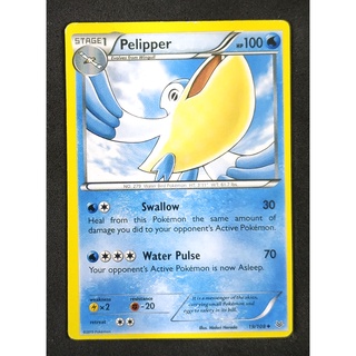 Pelipper Stage 1 19/108 เพลิปเปอร์ Pokemon Card (Normal) ภาษาอังกฤษ