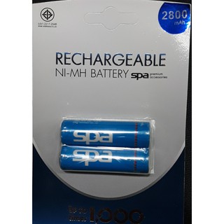 ถ่านชาร์จ AA 2800 mAh spa RECHARGEABLE NI-MH BATTERY