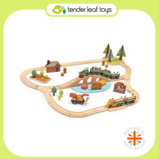 Tender Leaf Toys ของเล่นรถไฟ ชุดรถไฟในป่าใหญ่ Wild Pines Train Set