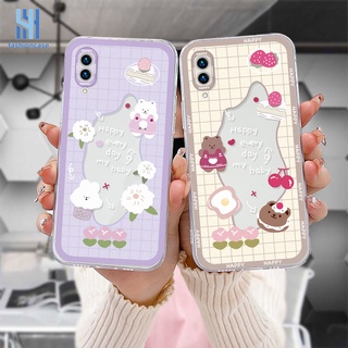 เคสแบบใส VIVO Y12S Y12 Y20 Y15S Y91C Y21 2021 Y21A Y21T Y30 Y21S Y20S Y12i V21 V23E Y75 T1 Y55 Y75 Y16  Y91 Y30i Y93 Y95 Y15 Y17 Y50 Y53S Y51 2020 Y51A Y33T Y10 Y33S Y1S Y11 Y31  ลายกระต่าย หมี เคสโทรศัพท์