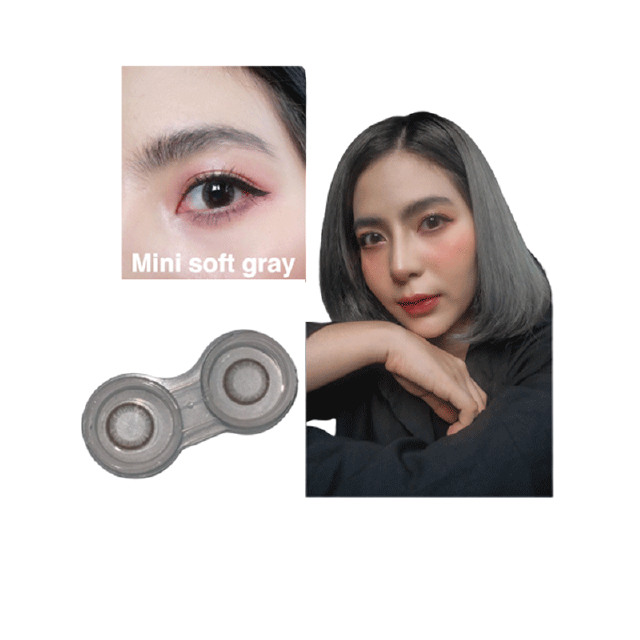 คอนแทคเลนส์ คิตตี้ คาวาอิ mini soff gray ค่าสายตา 0.00 - 10.00