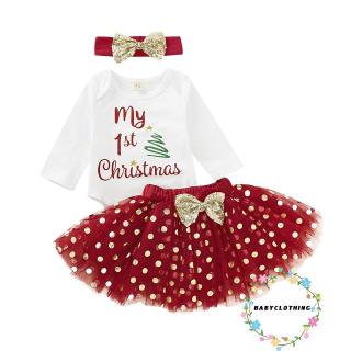 ชุด romper jumpsuit เด็กแขนยาว wsvmy 1st Christmas