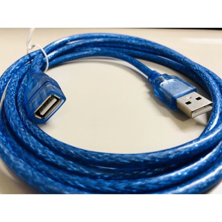 สาย USB ผู้/เมีย 1.8เมตร สายต่อให้ยาว สายสีฟ้า AM/AF 1.8เมตร 3เมตร 5เมตร 10เมตร