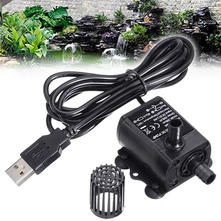 ปั๊มน้ําใต้น้ํา USB Mini DC 5V 2.4W Brushless กันน้ํา สําหรับตู้ปลา 1 ชิ้น ☆Shixudenise