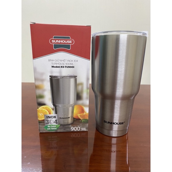 { สินค้า Sunhouse ของแท้ } SUNHOUSE 304 Stainless Steel HEAT BOTTLE 900ML KS-TU900I