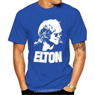 เสื้อยืดผ้าฝ้าย ใหม่ เสื้อยืดลําลอง แขนสั้น พิมพ์ลาย Vtg Elton John Concert Tour 1970 Vtg 1973 สไตล์ฮาราจูกุ สตรีท สําหร