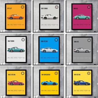 PORSCHE [ภาพวาดแขวนรถ] ภาพวาดสีน้ํามัน 911 996 สําหรับแขวนตกแต่งรถยนต์