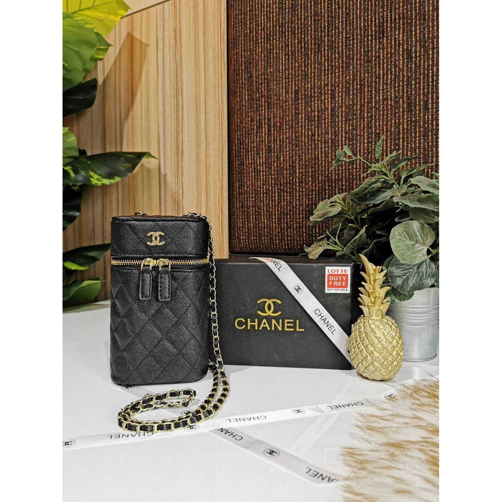Don't Miss! Chanel Caviar Clutch Bag With Chain VIP Gift With Purchase (GWP) กระเป๋าสะพายพรีเมี่ยมกิ้ฟทรงเหลี่ยมขนาดกำลั