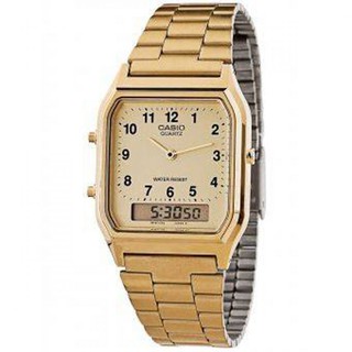 Casio นาฬิกาข้อมือ Standard Analog-Digital รุ่น AQ-230GA-9BMQD - สีทอง