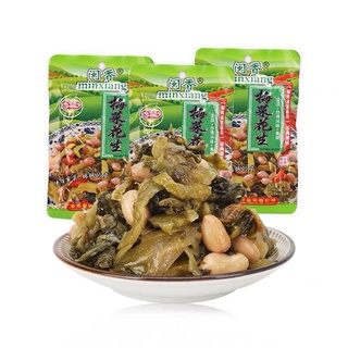 ผักดองถั่วลิสง พร้อมส่ง(闽香梅菜花生)ขนาด 70g ผักดองถั่วลิสงสูตรต้…