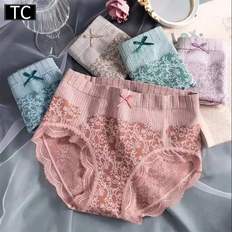 TC กางเกงในเอวกลางกระชับหน้าท้อง เนื้อผ้านิ่ม เสริมสร้างเอวหลังคลอดผ้าฝ้ายกราฟีนต้านเชื้อแบคทีเรีย รุ่น0607
