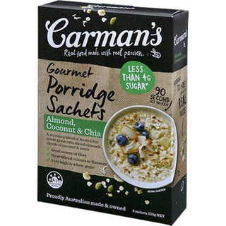Carmans Porridge Sachets Almond Coconut 320g  คาร์แมนโจ๊กซองอัลมอนด์มะพร้าว 320 กรัม