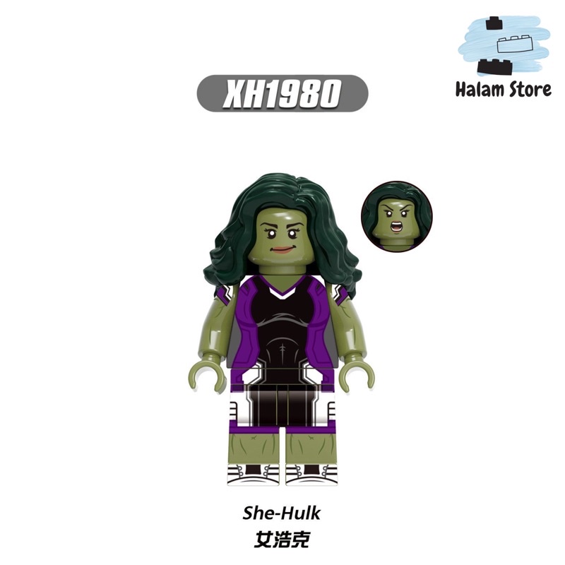 Xinh1980 Lego Minifigures Marvel ปริศนาของเล ่ น - โมเดลตัวละคร She Hulk