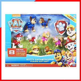 Paw Patrol ฟิกเกอร์ทั้ง 8 ตัว ชุดของขวัญฟิกเกอร์คิตตี้ พาวพาโทรล 8 Figures Gift Set