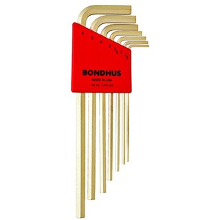 BONDHUS ชุดประแจหกเหลี่ยมตัวแอล 7 ชิ้น แบบยาว 1.5-6 มิล รุ่น 39192 GOLD บอลฮัส แท้ 100%