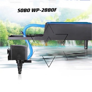 Sobo WP-2880F กรองตู้ปลาอุปกรณ์กรองอากาศไหลเวียนเงียบปั๊มเติมอากาศตู้ปลากล่องกรองอุปกรณ์ตู้ปลา