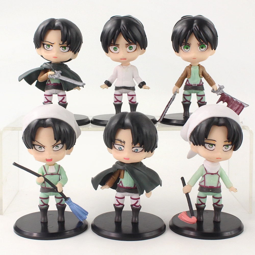 6 ชิ้น/เซ็ตอะนิเมะโจมตีบน Titan ตัวเลขรูปปั้น Mikasa Ackerman Pvc รุ่น Action Figure Collectible