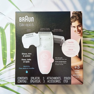 เครื่องกำจัดขน สำหรับผู้หญิง Epilator Silk-épil 5 Hair Removal for Women Shaver &amp; Trimmer Model 5391 (Braun®) SES 5-620 Cordless Rechargeable Wet &amp; Dry