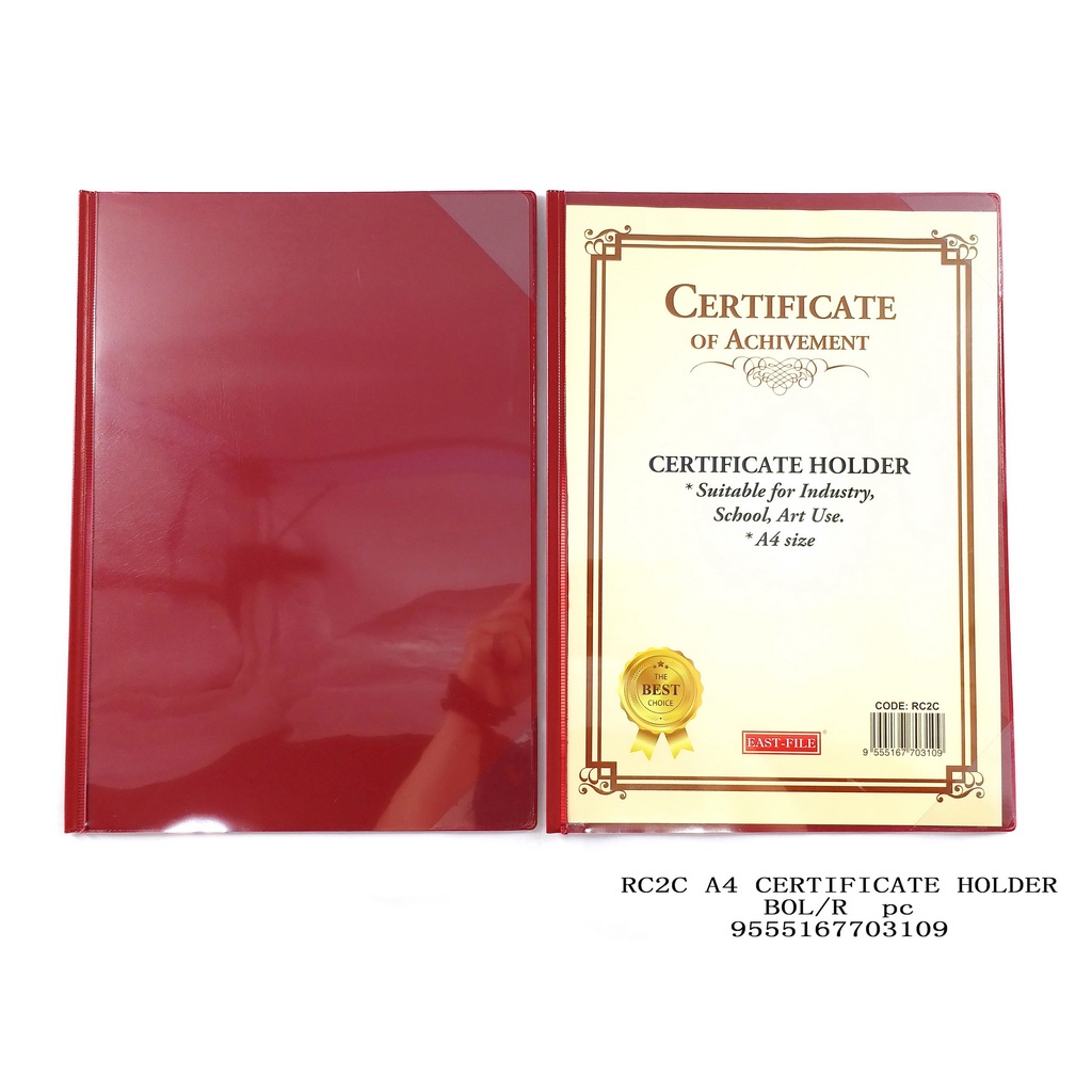 (4ชิ้น) RC2C A4 CERTIFICATE HOLDER x 4 ชิ้น