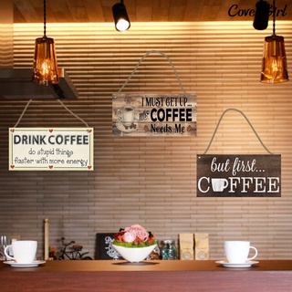 Cvth ป้ายไม้ ขอบเรียบ สําหรับตกแต่งประตูร้านกาแฟ คาเฟ่