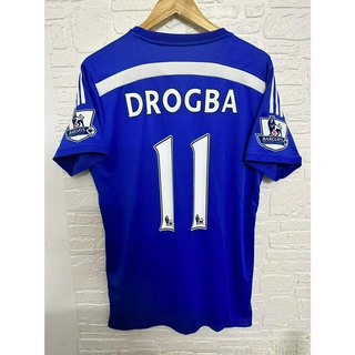 เสื้อกีฬาแขนสั้น ลายทีมชาติฟุตบอล Chelsea OSCAR DROGBA HAZARD 14-15 คุณภาพสูง สไตล์เรโทร