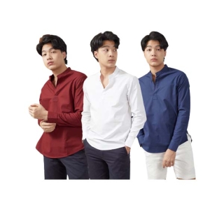 [25thวันนี้! โค้ดลดเลย15% 525SHOPEEPAY] เสื้อเชิ้ตคอจีน TOBY LONG RALPH T เสื้อเชิ้ต ผู้ชาย แขนยาว เสื้อคอจีน เสื้อโปโล