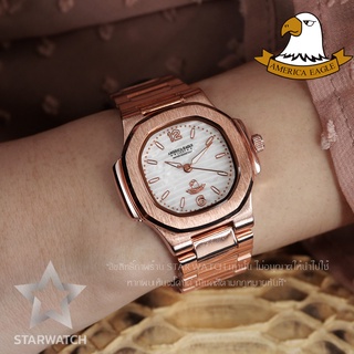 GRAND EAGLE นาฬิกาข้อมือผู้หญิง สายสแตนเลส รุ่น AE8014L– PINKGOLD/PEARLWHITE