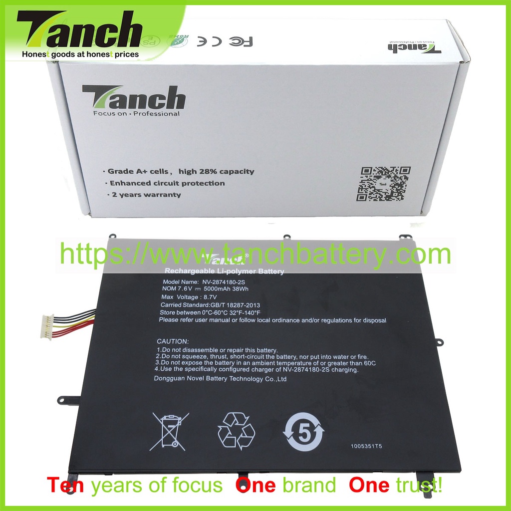 Tanch แบตเตอรี่แล็ปท็อปสำหรับจัมเปอร์ TH133K-MY NV-2874180-2S TH140A 30154200P 37154200 A146 Ezbook 3L Pro Mb12 7.6V 4โท