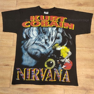 KURT COBAIN BOOTLEG OVP OVERPRINT เสื้อวง เสื้อทัวร์ วงร็อคเนอร์วานา