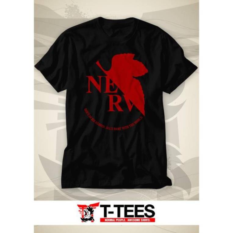 HOT ITEM เสื้อยืด Neon Genesis Evangelion - NERV / คุณภาพที่ได้รับการรับได้
