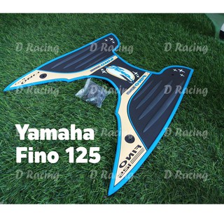 ที่ปูพื้น ที่พักเท้า พื้นยางสีฟ้า/เหลือง YAMAHA FINO125 &gt;&gt;ลายแบตแมน&lt;&lt;