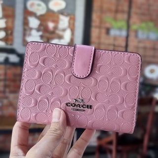 📮ส่งฟรี ‼️ COACH F25937 MEDIUM CORNER ZIP WALLET