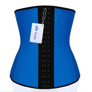 PLEO ปลอกรัดเอว Waist Trainer Corset เอวคอด เอวเพรียว ปรับรูปร่างสรีระ จาก USA - สีน้ำเงิน