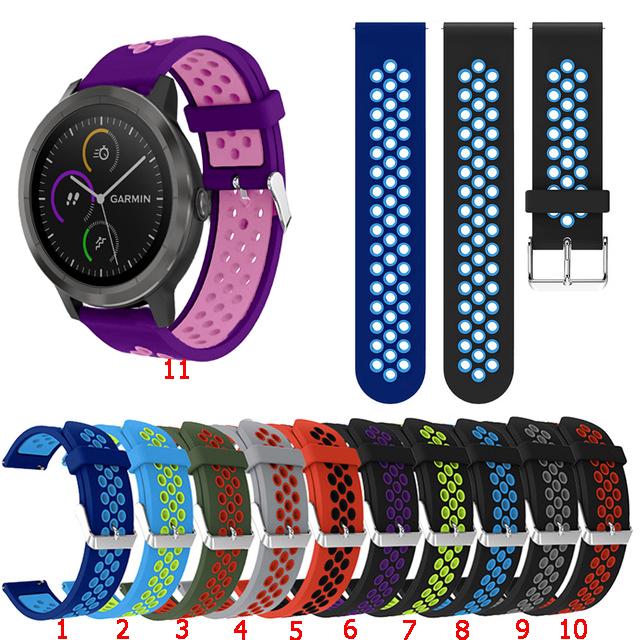 สายสายนาฬิกาข้อมือซิลิโคนสําหรับ Garmin Vivoactive 3 Music