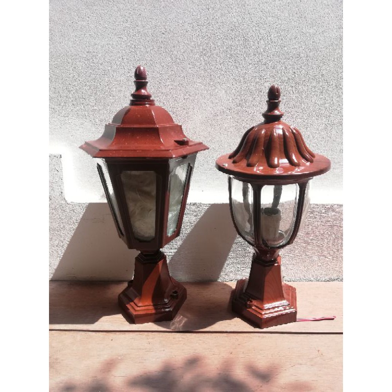 โคมไฟหัวเสา Vintage Outdoor luminaires ลายไม้