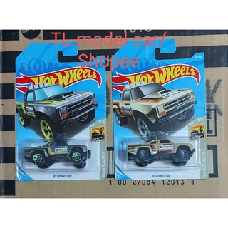 Hotwheels รถเหล็ก1/64 87 Dodge D100 (mopar) รถเหล็กราคาถูกเลือกแบบได้(ดูสินค้าในร้านคลิ๊กที่รูปร้าน)