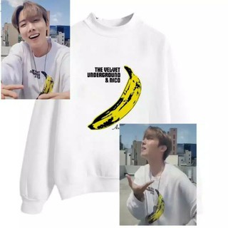 เสื้อกันหนาว ผ้ากํามะหยี่ ลาย BTS Min Yoongi Suga the velvet underground And niko