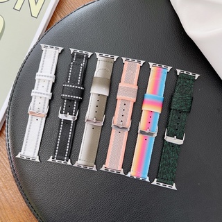 สายนาฬิกาข้อมือ ผ้าแคนวาสเรืองแสง สําหรับ iWatch 38 มม. 40 มม. 41 มม. 42 มม. 44 มม. 45 มม. Correa Band Apple Watch Series 8 7 6 SE 5 4 3 2 1