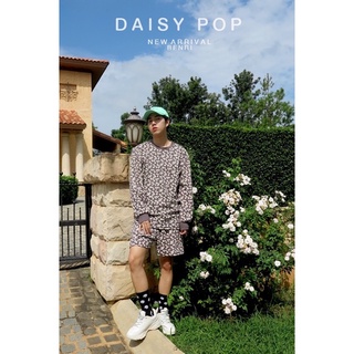 D A I S Y  P O P (เดซี่ป๊อป) เซ็ทเสื้อแขนยาวกางเกงขาสั้นลายเดซี่น่ารัก สไตล์เกาหลี 🔥พร้อมส่ง🔥ผ้านิ่มใส่สบาย ไม่ร้อน