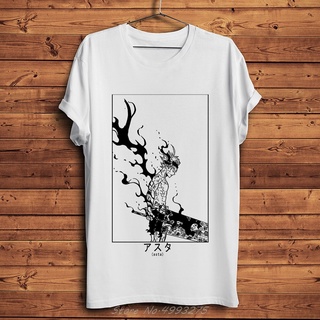 เสื้อยืดพิมพ์ลายแฟชั่น เสื้อยืดแขนสั้นลําลอง คอกลม พิมพ์ลายอนิเมะตลก ga Asta Black Clover สีขาว เข้ากับทุกการแต่งกาย สไต